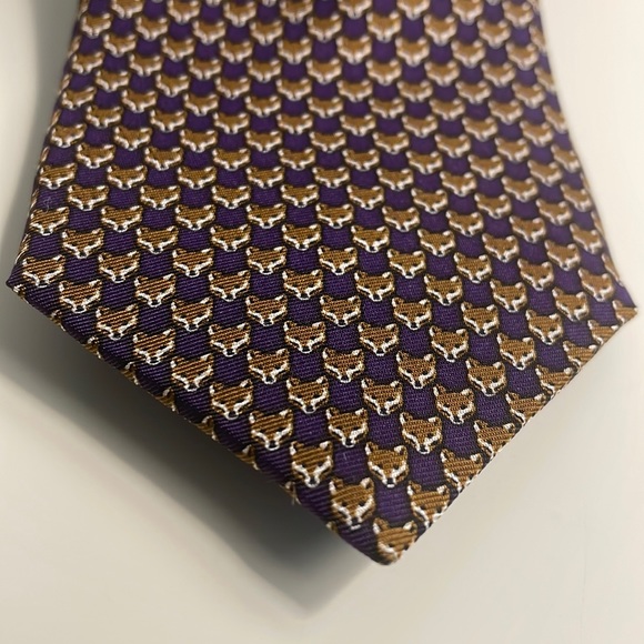 Cremieux Men’s Tie Silk All Over Dog - Picture 2 of 8